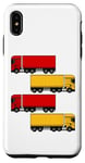 Coque pour iPhone XS Max Camion rouge camion jaune, chauffeur de camion drôle