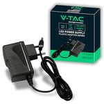 V-TAC Adaptateur Alimentation 12V 18W 1,5A pour Caméras, Bandes LED, Modems - Transformateur Chargeur 12V - Prise 2 Pin EU pour Equipements Electroniques - AC 100-240V 50/60Hz - Noir