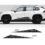 ASDFGZXC Car Side Skirt Stickers stripe decal Vinyl Decals, For Toyota RAV4, Car Side Door Stickers Auto Vinyl Film Decals DIY Styling Car Tuning