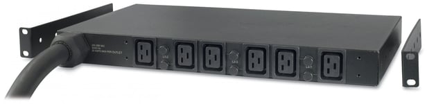 APC Basic Rack PDU AP7526 power distribution unit (PDU) 6 AC outlet(s) 1U Black