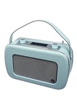 KitSound Jive 1950s Style Retro Portable DAB Radio with Dual Alarm Clock and Carry Handle - Duck Egg Blue