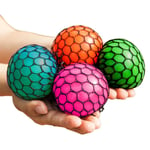 HTI 2-pack Stressboll Squeeze Brain Ball Stress Relax Klämboll 7,5cm Multifärg