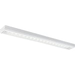 50 st Modux LLX LED-armatur för 1x120 cm, vit med aluminiumgaller