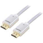 Cable hdmi 2.1 male des deux cotes 2m argent