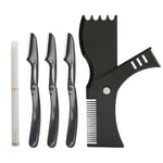 Beard Shaper Tool Set Trimming Grooming White Barber Pencil Black Beard Sten GFL