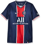 Nike PSG Y NK BRT STAD JSY SS HM T-Shirt Mixte Enfant, Midnight Navy/(White) (Full Sponsor), FR (Taille Fabricant : XL)