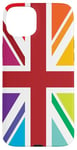 iPhone 15 Plus Rainbow Colors, United Kingdom The Union Jack Flag Case