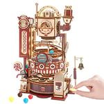 ROKR Chocolate Factory Maquette en Bois a Construire Puzzle 3D Bois Adulte Enfants Course à Billes(LGA02)