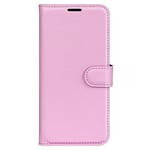 EIDERWOOD Motorola Edge 50 Fusion Litchi Skinn Flip Deksel m. Lommebok - Rosa