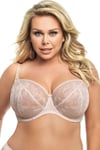 Gorsenia lady pehmeät rintaliivit cup underwire kukka kirjailu k619 awinion, beige, 75d