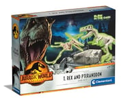 Clementoni Jurassic World 3 Dominion-T-Rex Et Ptéranodon Déterrer, Kit De Fouille Dinosaure Enfant, Jeu Scientifique 7 Ans-Made in Italy, 19205, Multicolor, 7X35X26