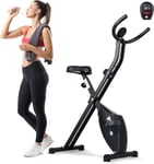 Exercise Bikes, EVOLAND Foldable Excercise Bikes with LCD Display 8 Resistance