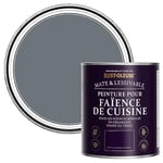 Rust-Oleum Peinture Grise Résistante à l'eau pour Faïence de Cuisine, Finition Mate - Gris Marine 750ml