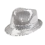 Boland - Chapeau à paillettes, unisexe, tenue disco, accessoire, carnaval, costume, fête déguisée, fête à thème