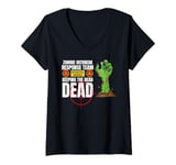 Womens Cool Zombie T shirt For Men and Women Zombie Apocalypse Tee V-Neck T-Shirt