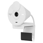 Logitech Brio 300 Off White 1080p Auto Light Correction Noise-Reducing Mic Webcam