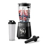 Philips Série 5000 Blender, Moteur ProBlend Plus 1200 W, Préparation de Smoothies Épais à Base de Fruits Surgelés, Capacité de 2 Litres, Lames Amovibles, Gris Cachemire (HR3031/00)