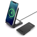 20W Wireless Charger FDGAO Foldable Wireless Charging Station 2 in 1 Fast Charger Stand for Samsung Galaxy S21/S20/S10/S10+/Note20/Galaxy Buds; iPhone 13/13 Pro/12/11/X/XS/XR/XS Max/8/8P/Airpods