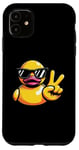 Coque pour iPhone 11 Canard en caoutchouc jaune rétro cool dans les années 70 80 Funny Duck