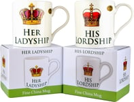 The Leonardo Collection His Lordship & Her Ladyship Fine China Set of 2 Mugs in