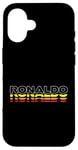 Coque pour iPhone 16 Ronaldo Prénom amusant vintage coucher de soleil Ronaldo