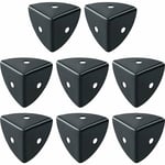 Protection Coin de Table 8 Pcs Meuble d'Angle Corniere Aluminium Noir Convient pour Protection des Meubles, Décoration, Anti-Collision et Anti-Casse,