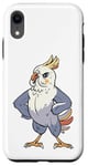 iPhone XR Funny Yellow and Blue Cockatiel Bird Cockatiels Parrot Women Case