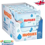 Huggies Pure Baby Wipes Fragrance-Free Ultra-Soft Pack of 10 x 72 Wet Wipes