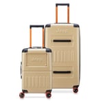 Jeep JH002B Hardside Expandable Luggage with Spinner Wheels, Warm Sand, 2 Piece Set 19/29 Inch, Jh002b Hardside Expandable Luggage with Spinner Wheels