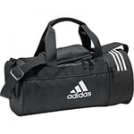 adidas Convertible 3-Stripes Duffel Bag Extra Small - Black/Grey/White, One Size