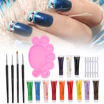 Nail Art Brush Pen Nail Art Palette Nail Gel Polish Pen Holder Manicure Nail Art