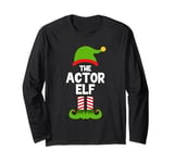 Funny The Actor Elf Christmas Family Party Pajama Acting Long Sleeve T-Shirt