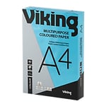 Viking Contrast A4 Coloured Paper Blue 80 gsm 500 Sheets