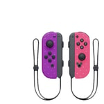 Nintendo Switch-kontroller Joycon trådlös Bluetooth-spelkontroll fjärrväckning med rep pink+purple pink+purple