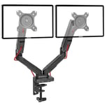 Duronic Monitor Arm Stand DMDC52 | Dual Desk Mount for Two 13”-24” LED/LCD PC/TV