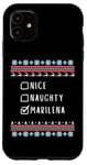 Coque pour iPhone 11 Gentile Coquine Noël Marilena Pull Moche