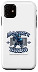 Coque pour iPhone 11 Joueur ninja de hockey sur glace