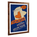 Big Box Art Framed Print of Vintage WPA Poster The Dictator Design | Wall Art Picture | Home Decor for Kitchen, Living Room, Bedroom, Hallway, Walnut, A2 / 24.5x18 Inch / 62x45cm