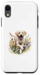 Coque pour iPhone XR Labrador Retriever Floral Wildflower Dog