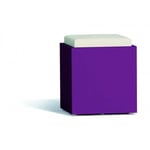 Pouf carré confortable violet en polymère Monacis Cm 40X40X47,5 h