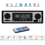 Bluetooth Retro Bilradio MP3-spelare Stereo USB AUX Klassisk bil One Size