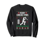 Merry Cricketmas Ugly Christmas design for cricket game love Sweatshirt