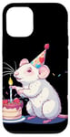 iPhone 13 Pro Cool white Rat Costume for Birthdays and Partys Case