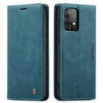 XTCASE Coque pour Samsung Galaxy A52 / A52s 5G Étui en Cuir Housse à Rabat Portefeuille Pochette Fermeture Magnétique Clapet Case Porte Carte Flip Cover Support Fonction - Bleu