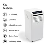 Air Conditioner 9000BTU Portable Air Conditioning Unit Remote Control By VonHaus