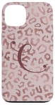 Coque pour iPhone 13 Letter C Initial Leopard Rose Pink Cheetah Monogram