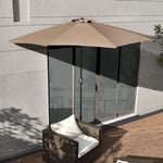 Casa.pro - Demi-parasol Eger pour terrasse balcon polyester 300 x 150 x 230 cm beige [ ]