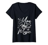 Womens You have to feel the music play piano V-Neck T-Shirt