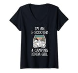 Womens I'm An E-Scooter & Camping Kinda Girl V-Neck T-Shirt