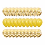 30-pack Ballonger Guld Konfettiballonger Födelsedag 31cm guld